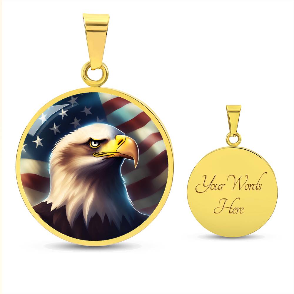 Bald Eagle Stained Native American Pendant Necklace Native American Jewelry Gift Zodiac Bird Charm Celtic Spirit Strength Gift for Mother Wife