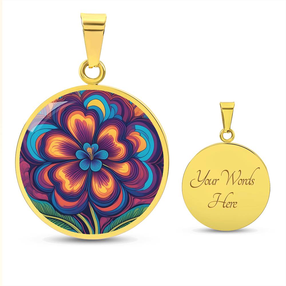 African Violet Necklace, Personalized February Birth Month Flower Jewelry, Gold Floral Charm Pendant Valentines & Birthday Gift For Her