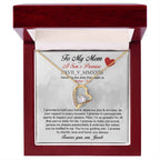 Personalised Roman Numeral Names Message Necklace Gift for Mom, Valentines Day Custom Gift, Mother's Day Gift To my Mom from Son