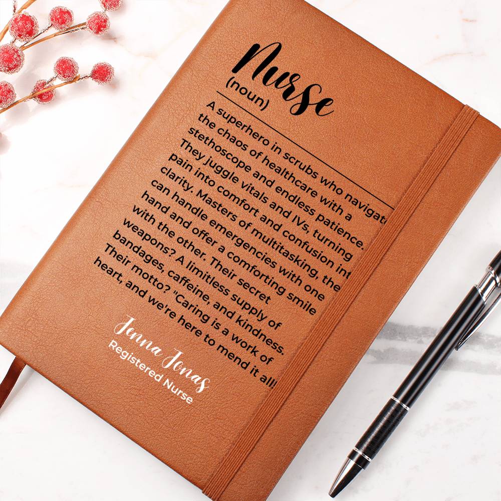 Personalized nurse gift, gift for nurse, nurse graduation gift journal, nurse retirement gift A5 diary, Custom Name Nurse Christmas gift