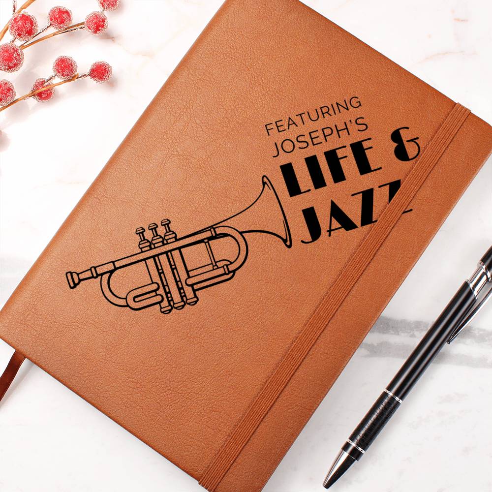 Saxophone Musician Gift, Custom Name Gift, Personalized Saxophone Journal, Saxophone Player, Saxophone Lover, Music Lover, Music Jazz Gift