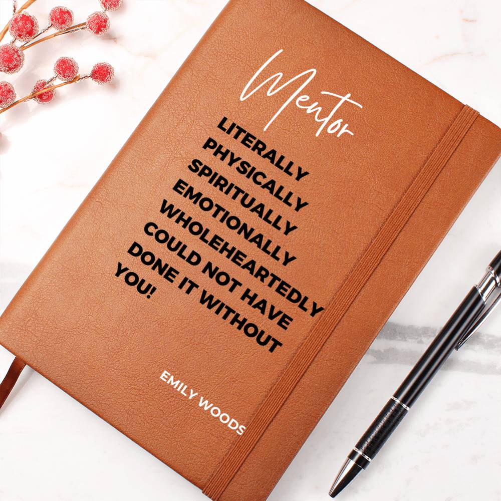 Personalized Mentor Journal, Manager gift, teacher gift, coach gift, speaker gift, social worker gift, Christmas gift for boss, leader gift