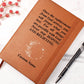 Personalized Name Leather Journal, Inspirational Christian Gift, Thoughtful Gift, Prayer Faith Based Motivational Believe in God Quote
