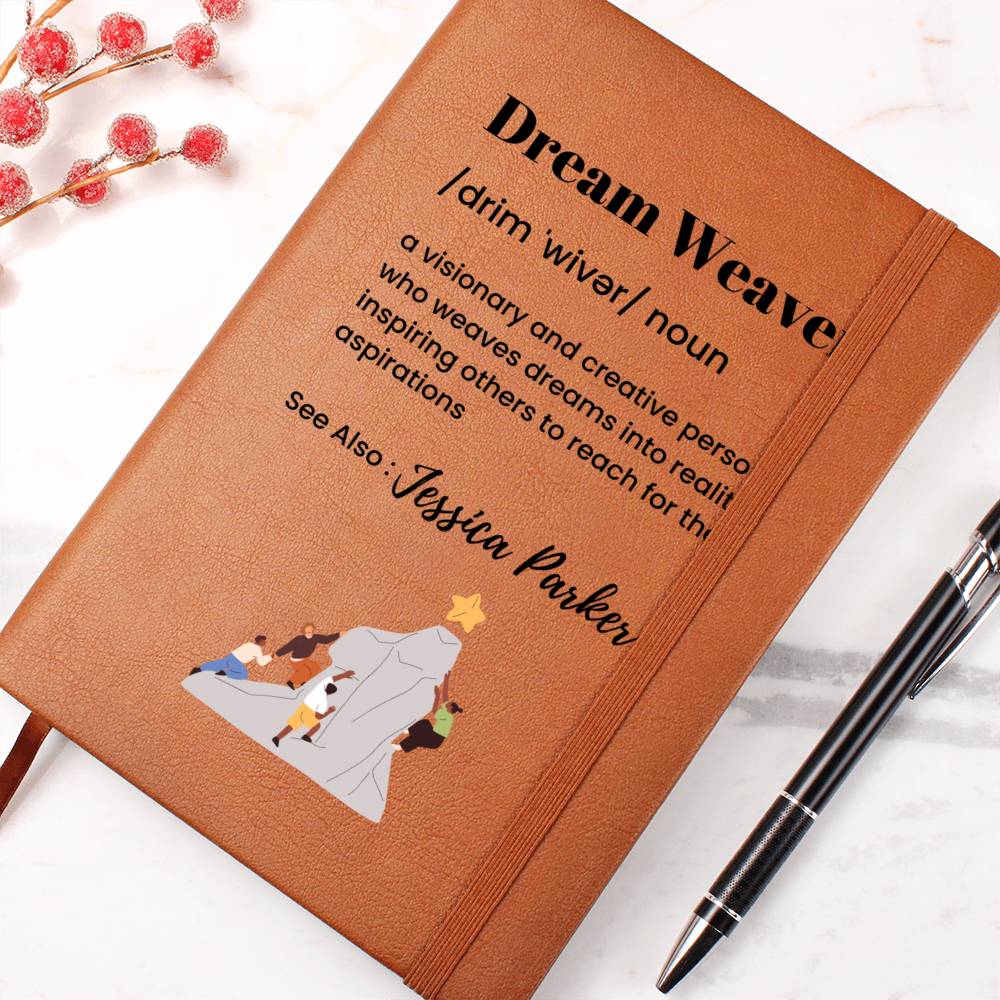 Dream Weaver personalized name journal Custom name inspirational notebook  Gift for Visionaries Gift for Dreamers Leader Gift Manager Gift
