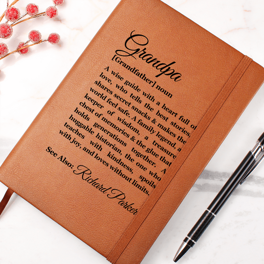 Gift For Grandfather, Grandpa Definition Meaning, Custom Journal For Him, Grandfather Christmas Gifts, Pop Pop Granddad Gifts for Birthday