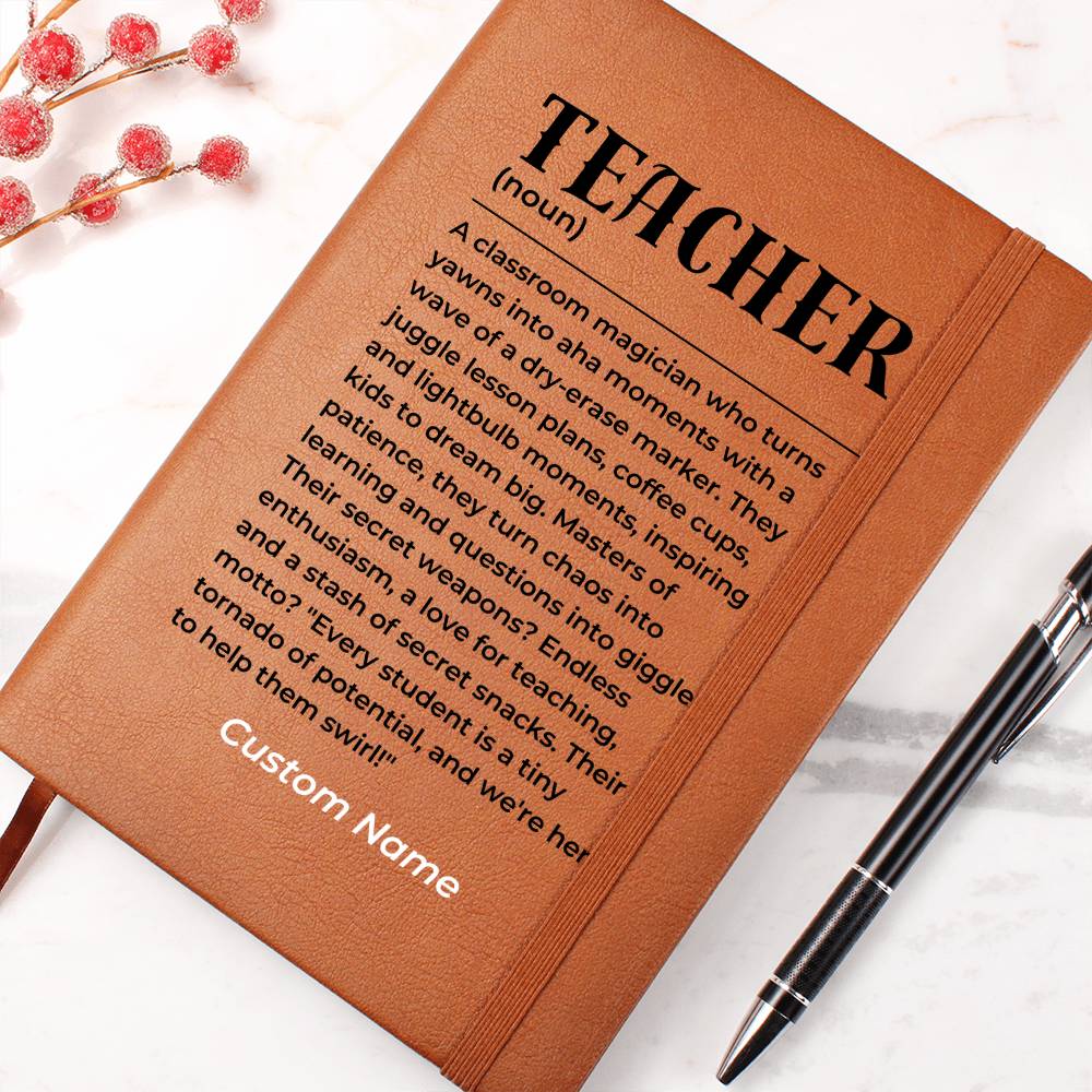 Personalized Teacher Retirement Gift, Coworker Journal Gifts for Women or Men, Appreciation Thank You Gift for Mentor, Teachers Day Gift