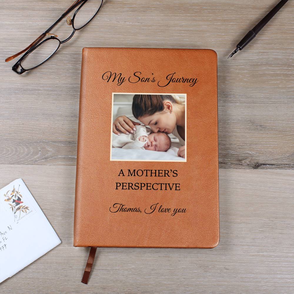 Letters To My Son Personalized Name Photo Notebook Custom Pregnancy Journal Baby Shower Gift for New Mom & Dad Boy Memory Book