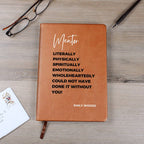 Personalized Mentor Journal, Manager gift, teacher gift, coach gift, speaker gift, social worker gift, Christmas gift for boss, leader gift