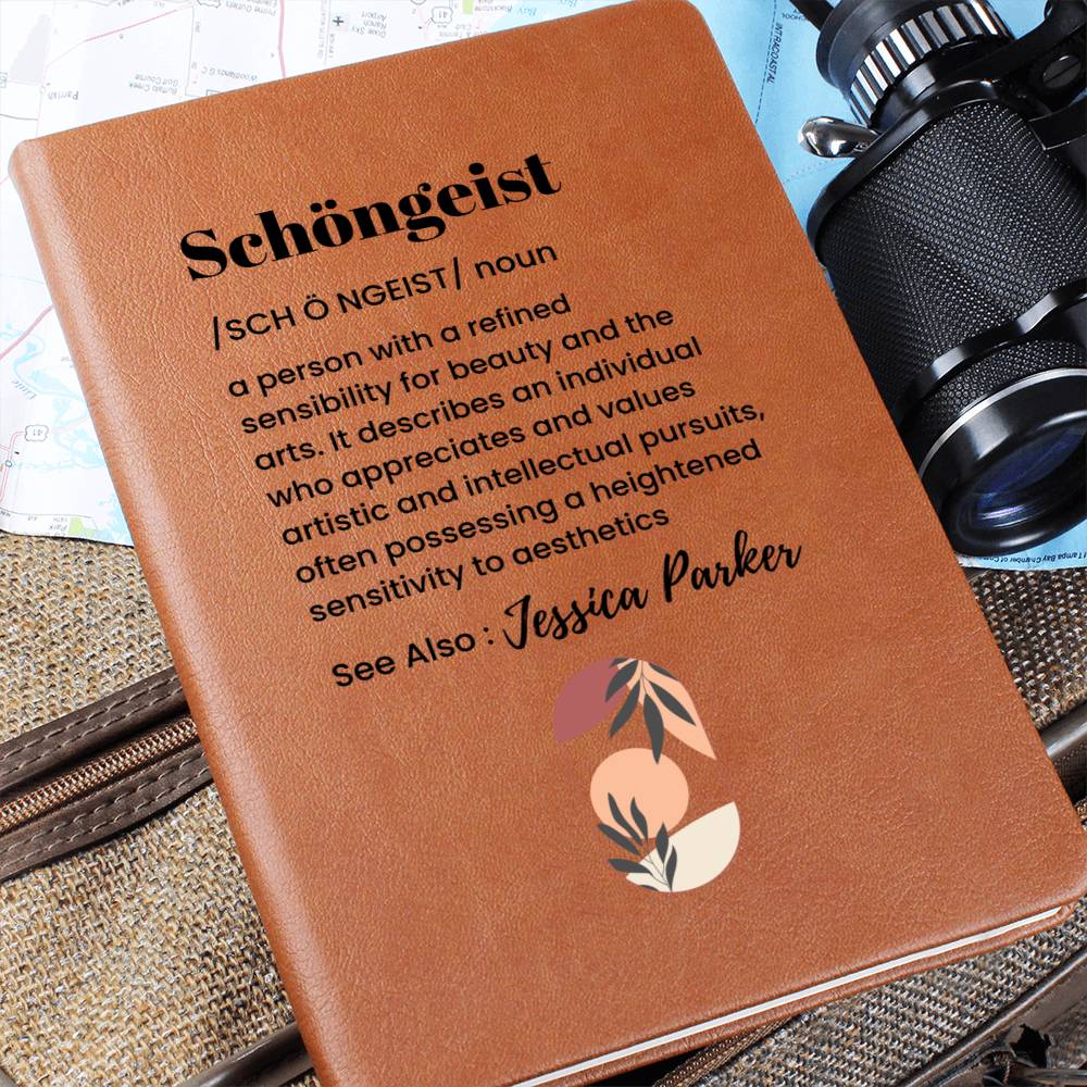 Gift for Art Connoisseurs Schöngeist Journal Intellectual Pursuits Notebook Personalized Name Gift for Artistic Individuals Aesthetics