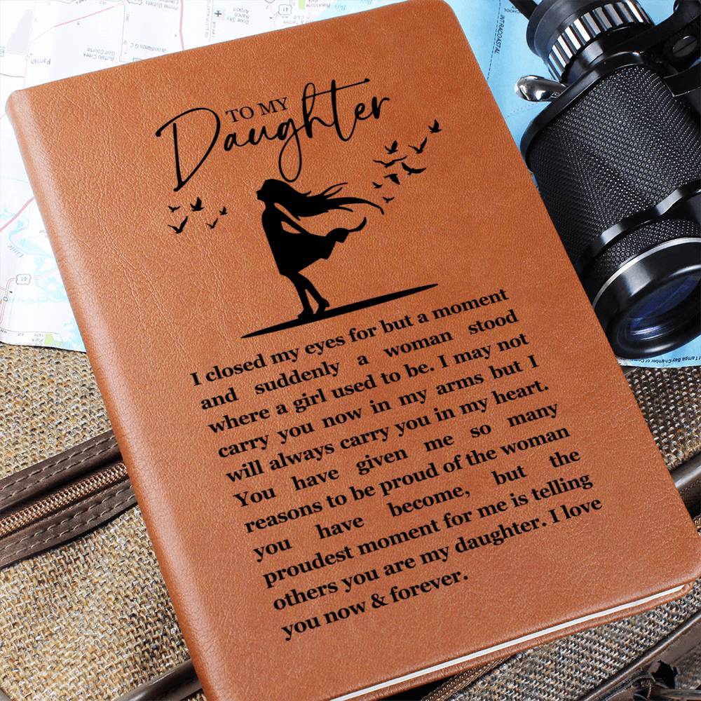 I Closed My Eyes Daughter Leather Journal Sentimental Keepsake Gift for Daughter Wedding Day Gift Graduation Birthday Proud Mother