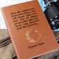Personalized Name Leather Journal, Inspirational Christian Gift, Thoughtful Gift, Prayer Faith Based Motivational Believe in God Quote