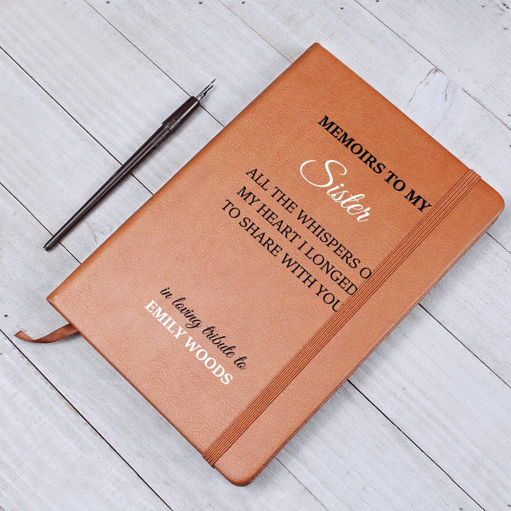 Loss of Sister Gift, Sister Sympathy Gift, Memoirs to My Sister Memorial Journal, Loss of Sister, Sister in Heaven Memorial Grief Journal