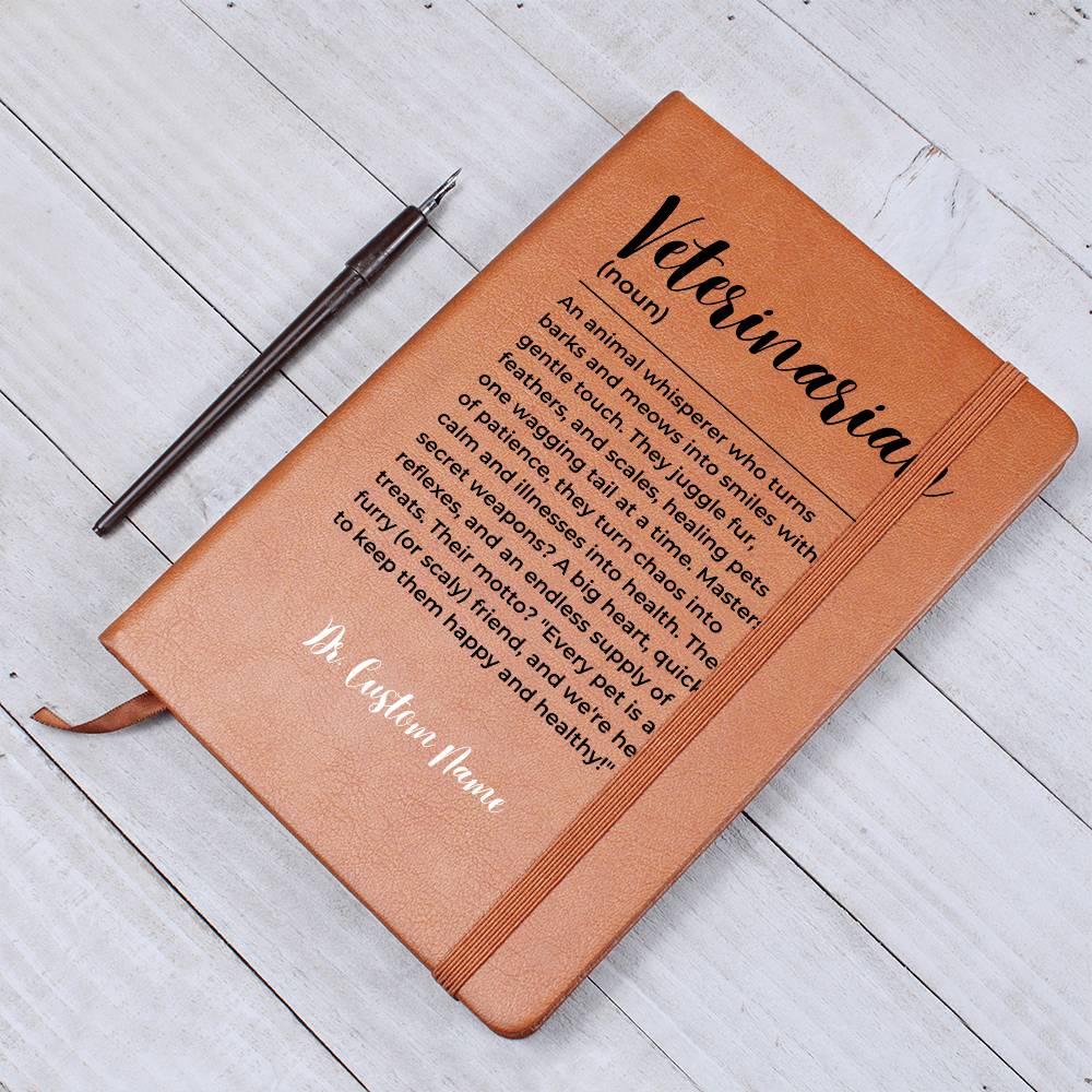 Personalized Veterinarian Doctor Journal, Vet Notes, Veterinarian Gift, Vet School Graduation, Thank You Gift, Veterinarian Office Gift