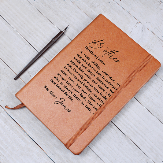 Gift For Brother, Brother Definition Meaning, Custom Journal For Brother, Sibling Christmas Gift, Brother Graduation Gift