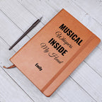 Musical Whispers Inside My Head Custom Name Journal, Song Lyrics Writer Gift, Personalized Song Writing Music Notebook, Musicians Lyric Gift