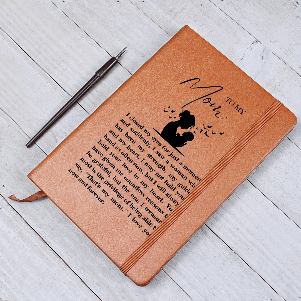 I Closed My Eyes Mom Leather Journal Sentimental Keepsake Gift for Mom Anniversary Wedding Day Gift Birthday Proud Daughter Proud Son Gifts