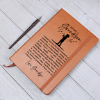 I Closed My Eyes Grandson Leather Journal, Sentimental Keepsake Gift for Grandson, Graduation Birthday Wedding Day Gift Proud Grandfather