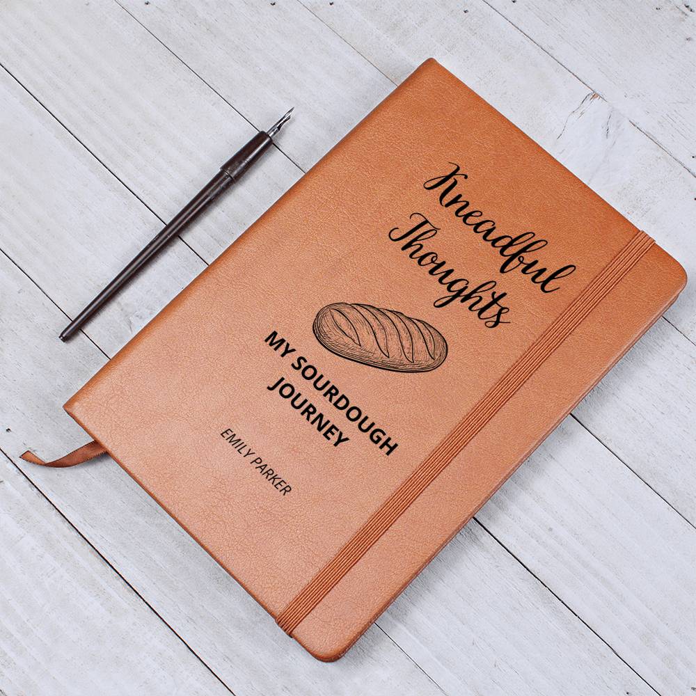 Personalised Name Leather Journal, Sourdough Starter, Homestead Baking Gift, Bread Baking Gift Baking Journal Recipe Book, Homesteading gift