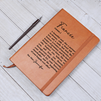 Personalized Fiancée Leather Journal,Fiancée Appreciation, Fiancée Birthday Gift,Sentimental Heartfelt Gift from Fiancé,Valentine's Day Gift