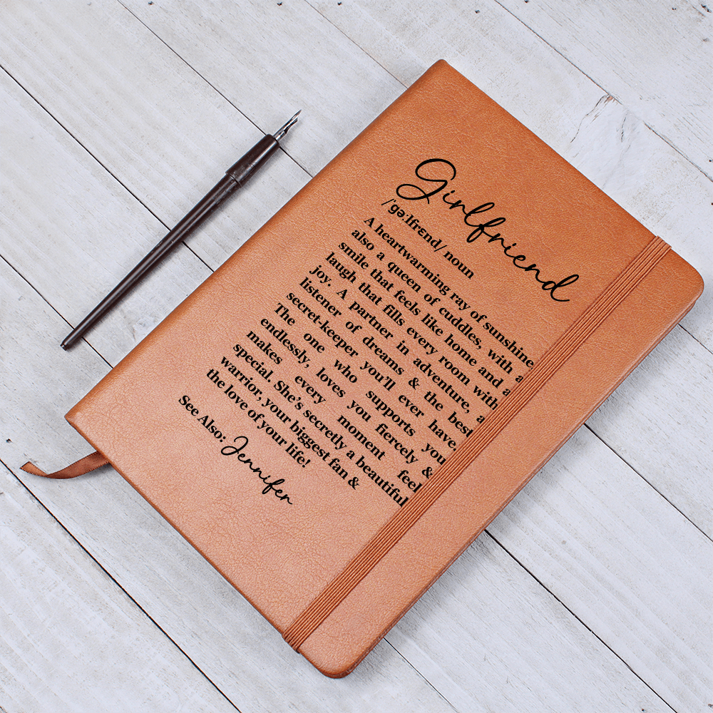 Sentimental Girlfriend Birthday gift from Boyfriend, Custom Leather Journal, Girlfriend Appreciation, Valentine's Day Gift for Girlfriend