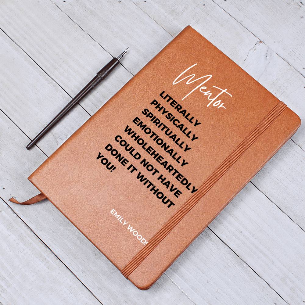 Personalized Mentor Journal, Manager gift, teacher gift, coach gift, speaker gift, social worker gift, Christmas gift for boss, leader gift