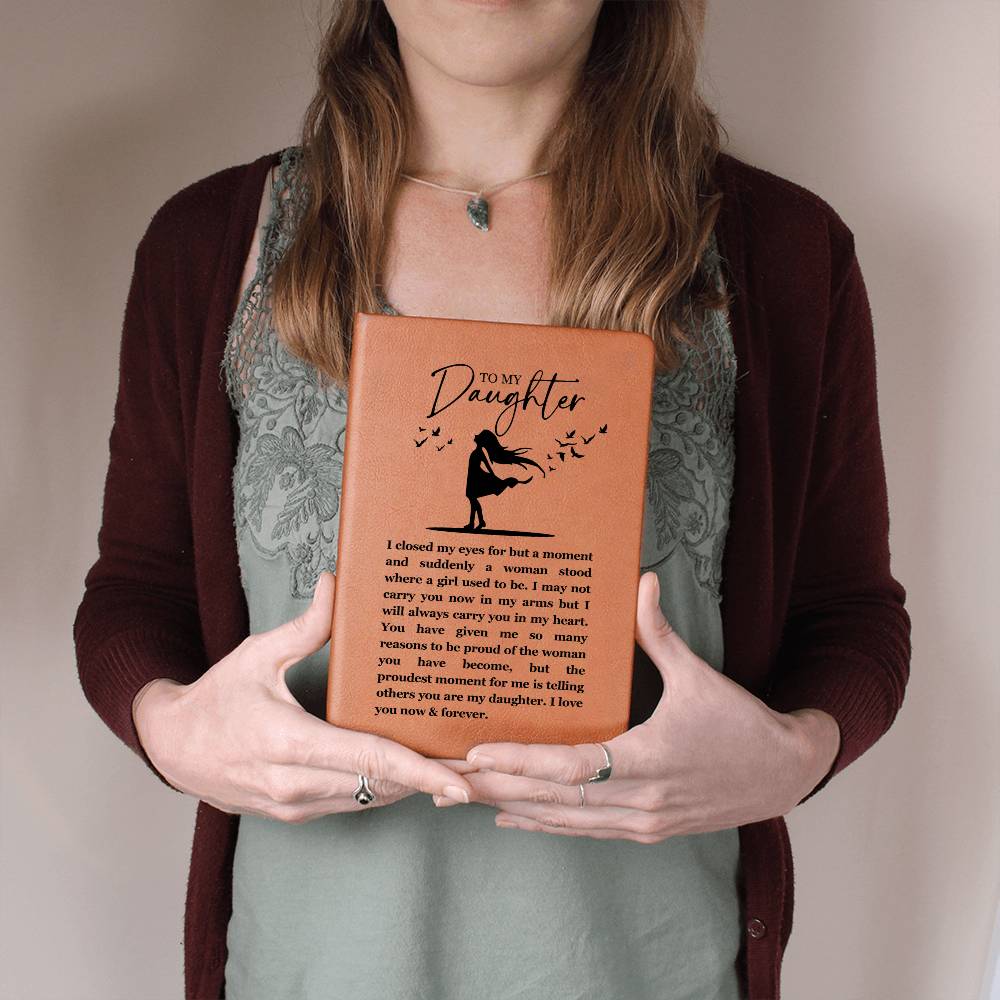 I Closed My Eyes Daughter Leather Journal Sentimental Keepsake Gift for Daughter Wedding Day Gift Graduation Birthday Proud Mother