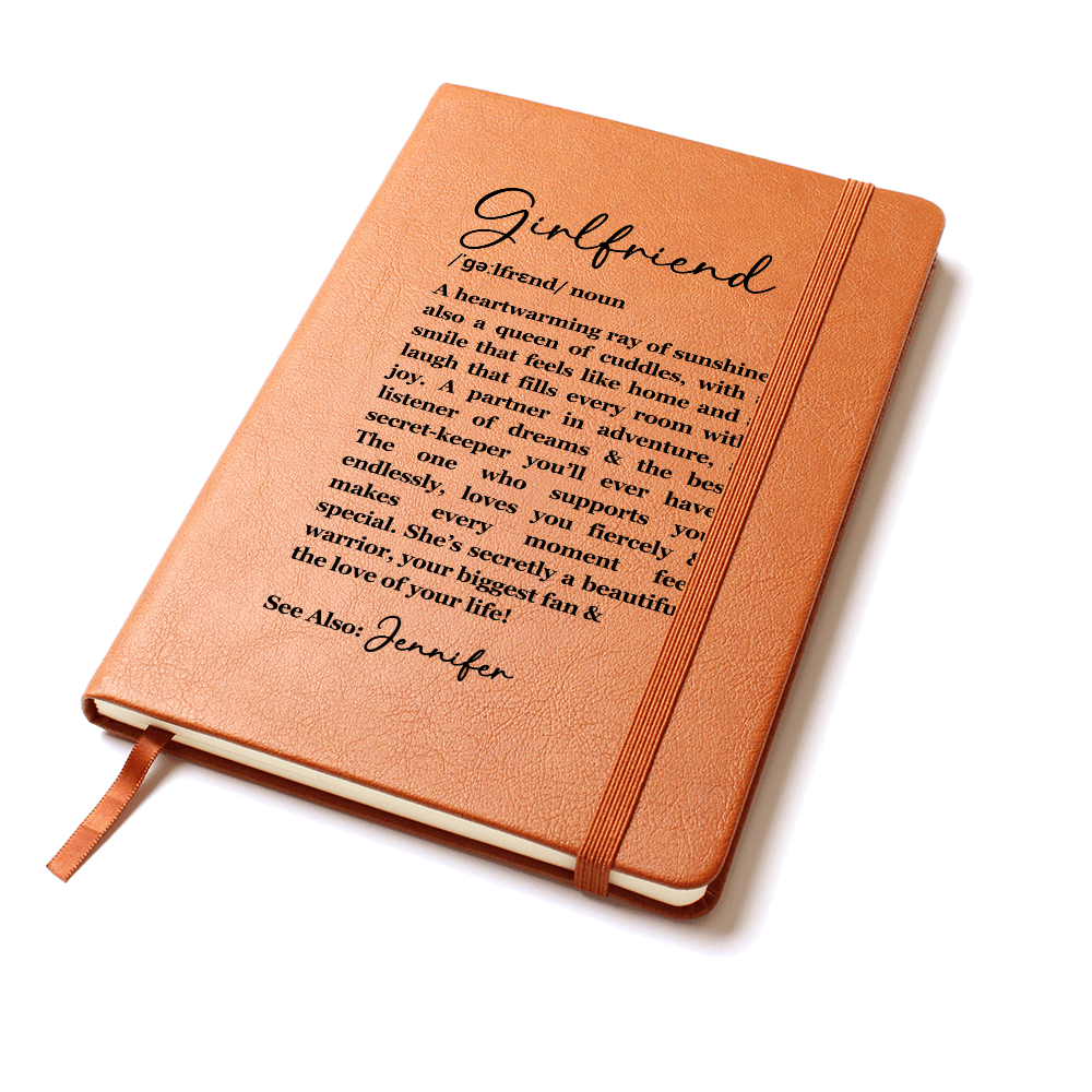 Sentimental Girlfriend Birthday gift from Boyfriend, Custom Leather Journal, Girlfriend Appreciation, Valentine's Day Gift for Girlfriend