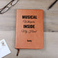 Musical Whispers Inside My Head Custom Name Journal, Song Lyrics Writer Gift, Personalized Song Writing Music Notebook, Musicians Lyric Gift