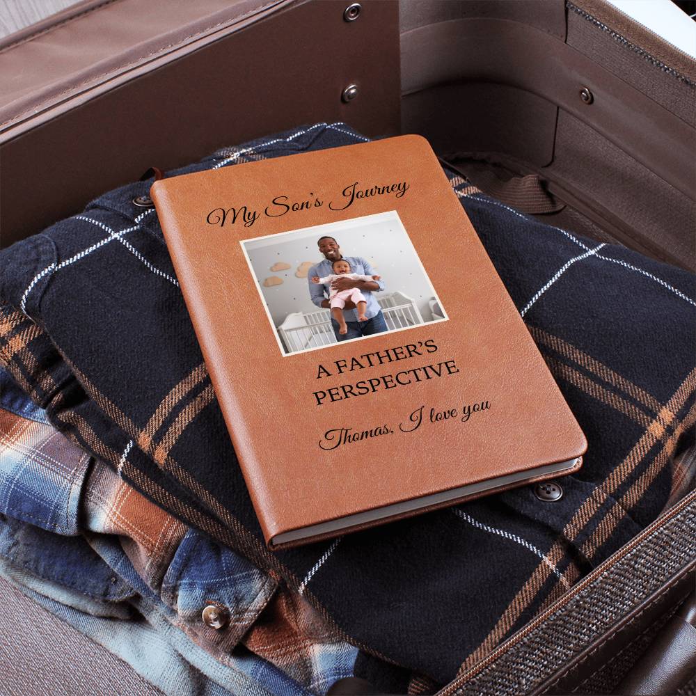 My Son's Journey Personalized Name Photo Notebook Custom Pregnancy Journal Baby Shower Gift for New Mom & Dad Boy Memory Book