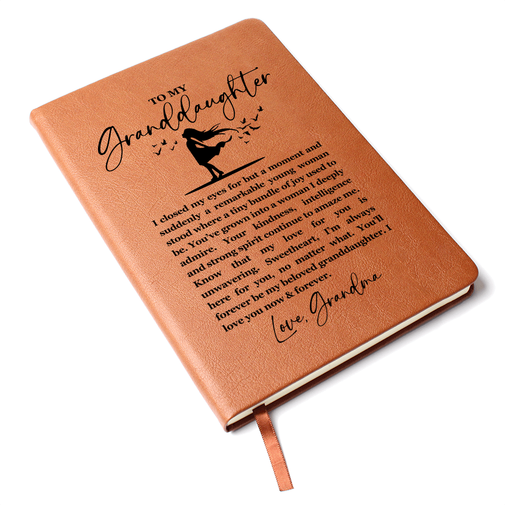 I Closed My Eyes Granddaughter Journal, Sentimental Keepsake Gift for Granddaughter, Graduation Birthday Wedding Day Gift Proud Grandmother