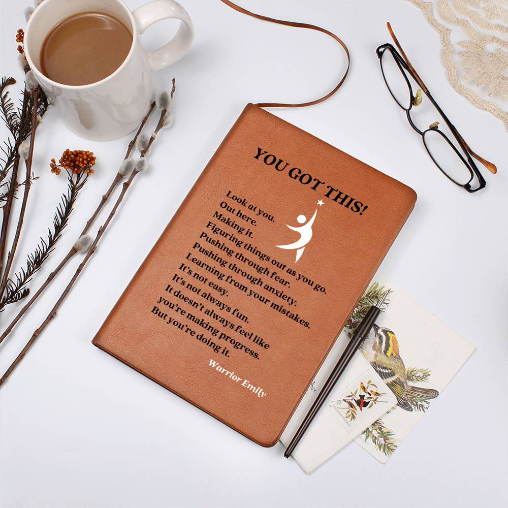 You Got This Inspirational Custom Name Journal, Personalised Name Notebook Gift, Empowerment Affirmations Strength Resilience, Warrior gift