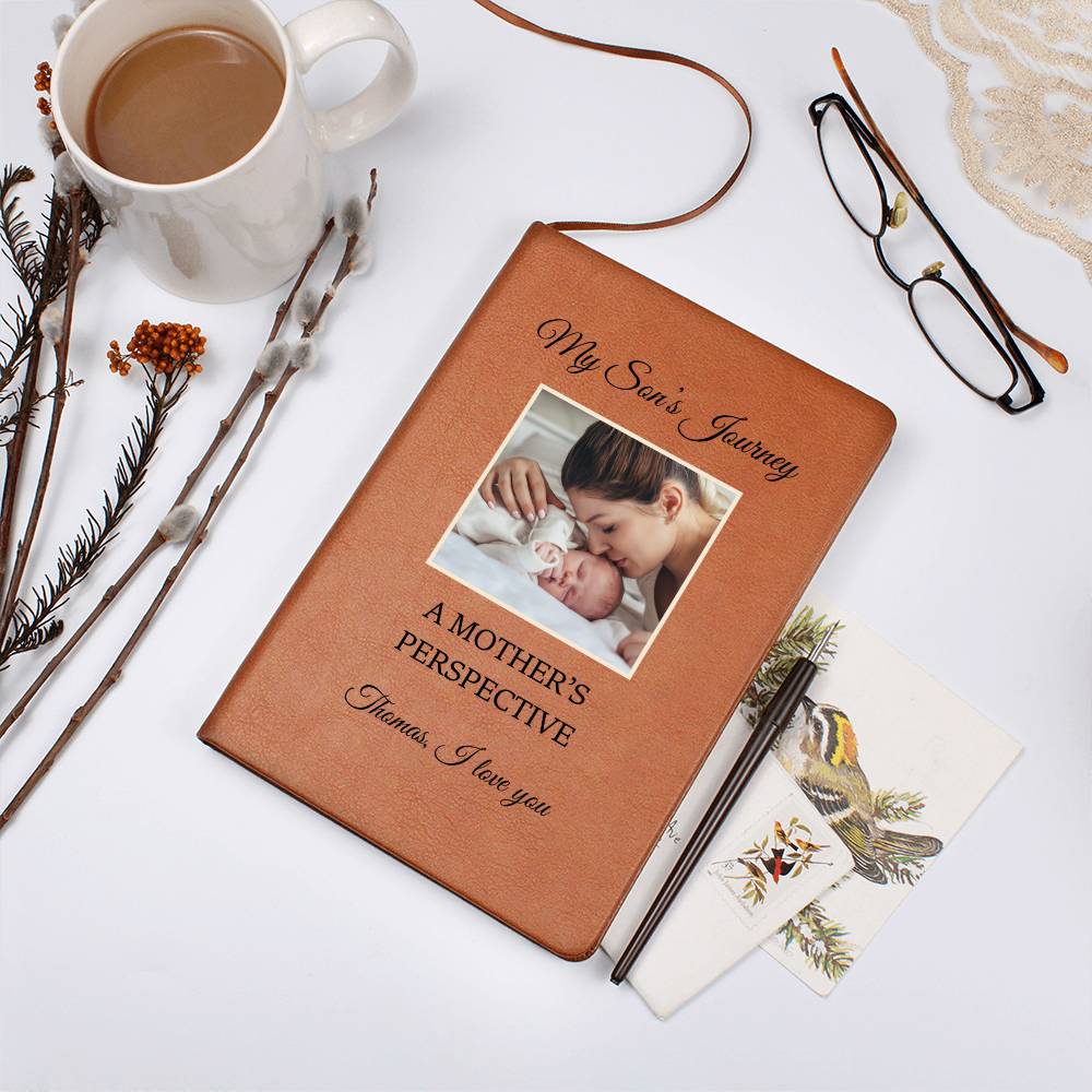 Letters To My Son Personalized Name Photo Notebook Custom Pregnancy Journal Baby Shower Gift for New Mom & Dad Boy Memory Book