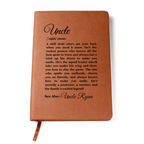 Personalized Uncle Leather Journal, Uncle Appreciation Gift, Birthday Gift for Uncle, Heartfelt Keepsake, Gift from Nephew, Gift from Niece