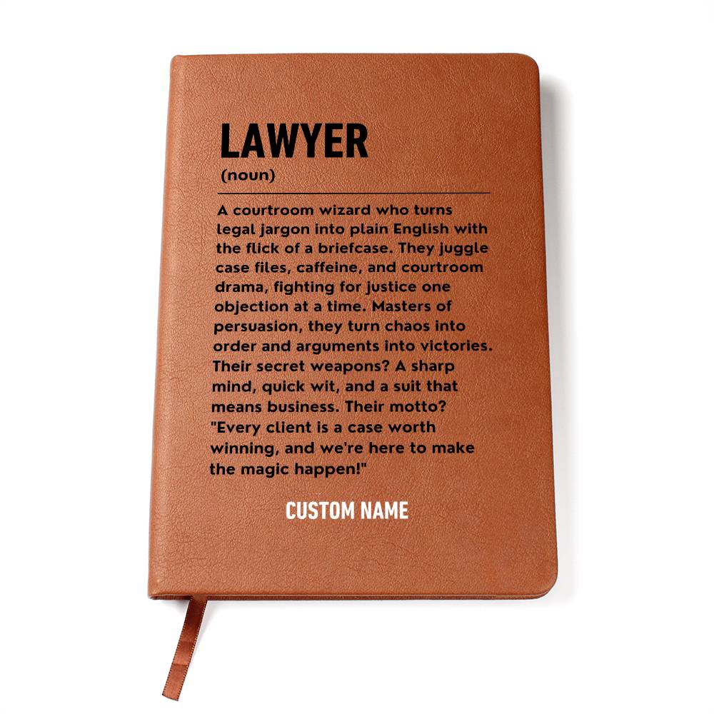 Personalised Lawyer Gift Journal, Law School Achievement Celebration, Graduation Gift for Lawyers To Be, Funny Surprise Gift For Lawyers