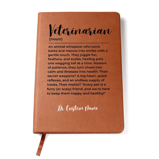 Personalized Veterinarian Doctor Journal, Vet Notes, Veterinarian Gift, Vet School Graduation, Thank You Gift, Veterinarian Office Gift