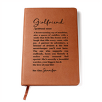Sentimental Girlfriend Birthday gift from Boyfriend, Custom Leather Journal, Girlfriend Appreciation, Valentine's Day Gift for Girlfriend