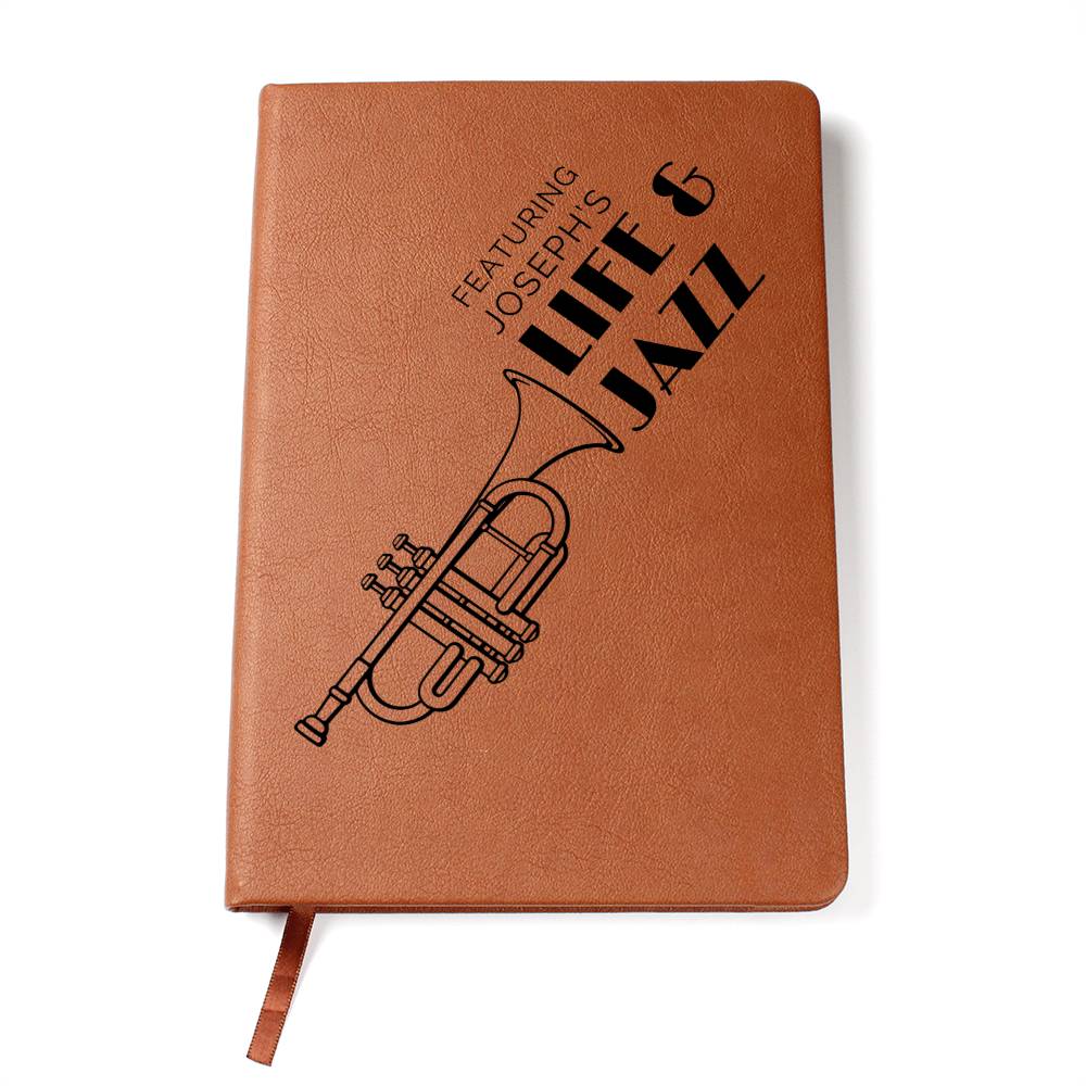 Saxophone Musician Gift, Custom Name Gift, Personalized Saxophone Journal, Saxophone Player, Saxophone Lover, Music Lover, Music Jazz Gift