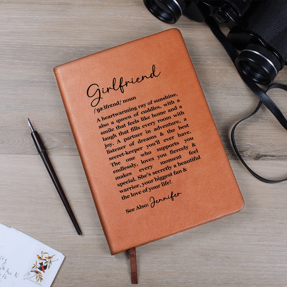 Sentimental Girlfriend Birthday gift from Boyfriend, Custom Leather Journal, Girlfriend Appreciation, Valentine's Day Gift for Girlfriend