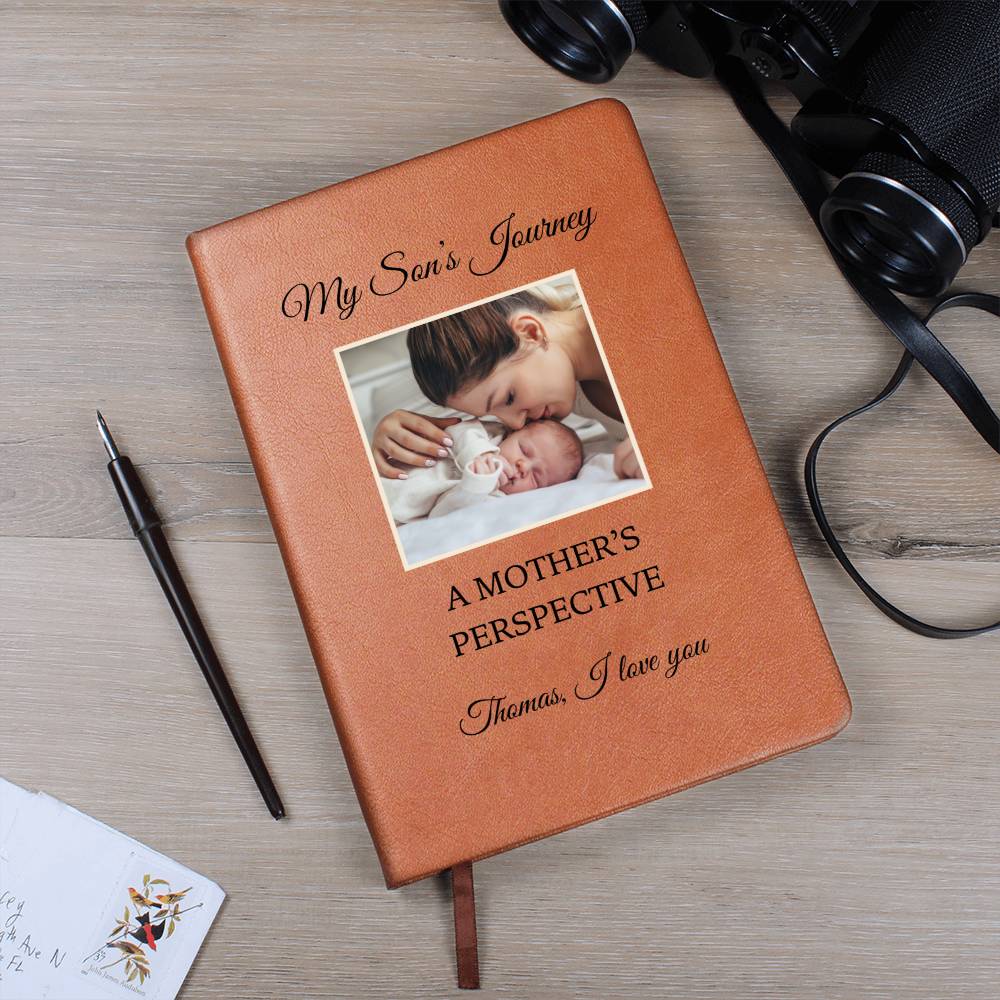 Letters To My Son Personalized Name Photo Notebook Custom Pregnancy Journal Baby Shower Gift for New Mom & Dad Boy Memory Book