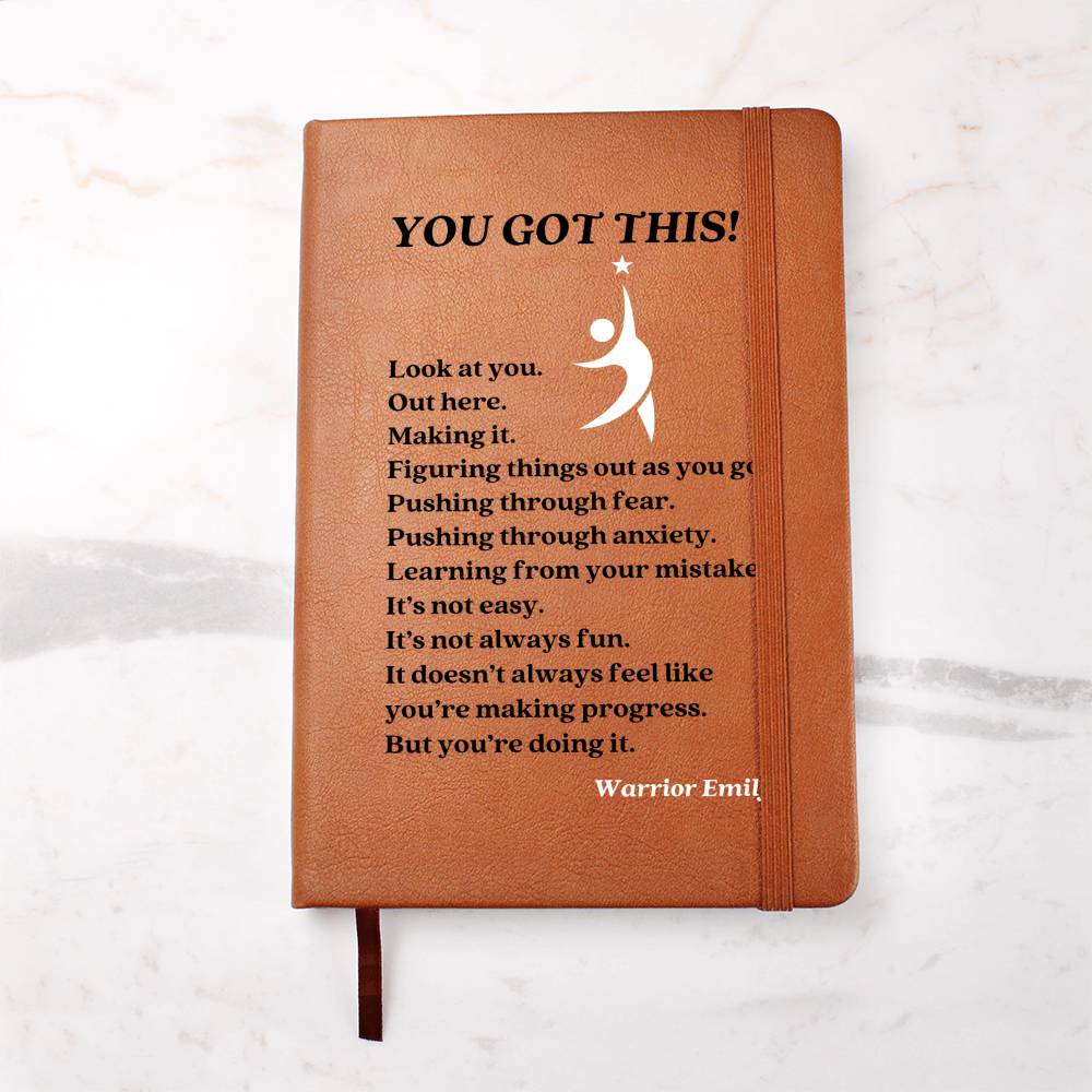You Got This Inspirational Custom Name Journal, Personalised Name Notebook Gift, Empowerment Affirmations Strength Resilience, Warrior gift