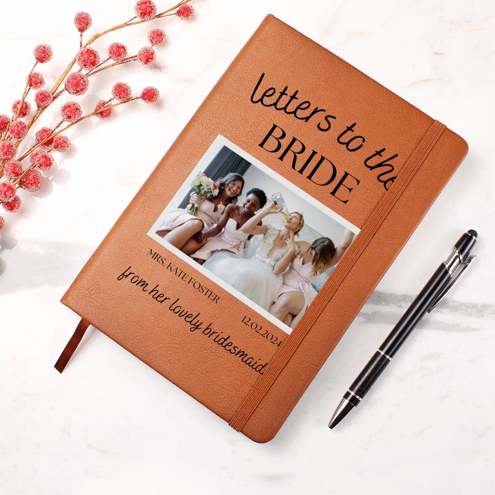 Letters to the Bride from Bridesmaids Personalised Bride's Name & Wedding Date Journal Best Friend Notebook Gifts Bridal Gifts Wedding Gift