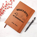 Custom Name Leather Journal, Sourdough Starter, Homestead Baking Gift, Bread Baking Gift Baking Journal Recipe Book, Homesteading gift