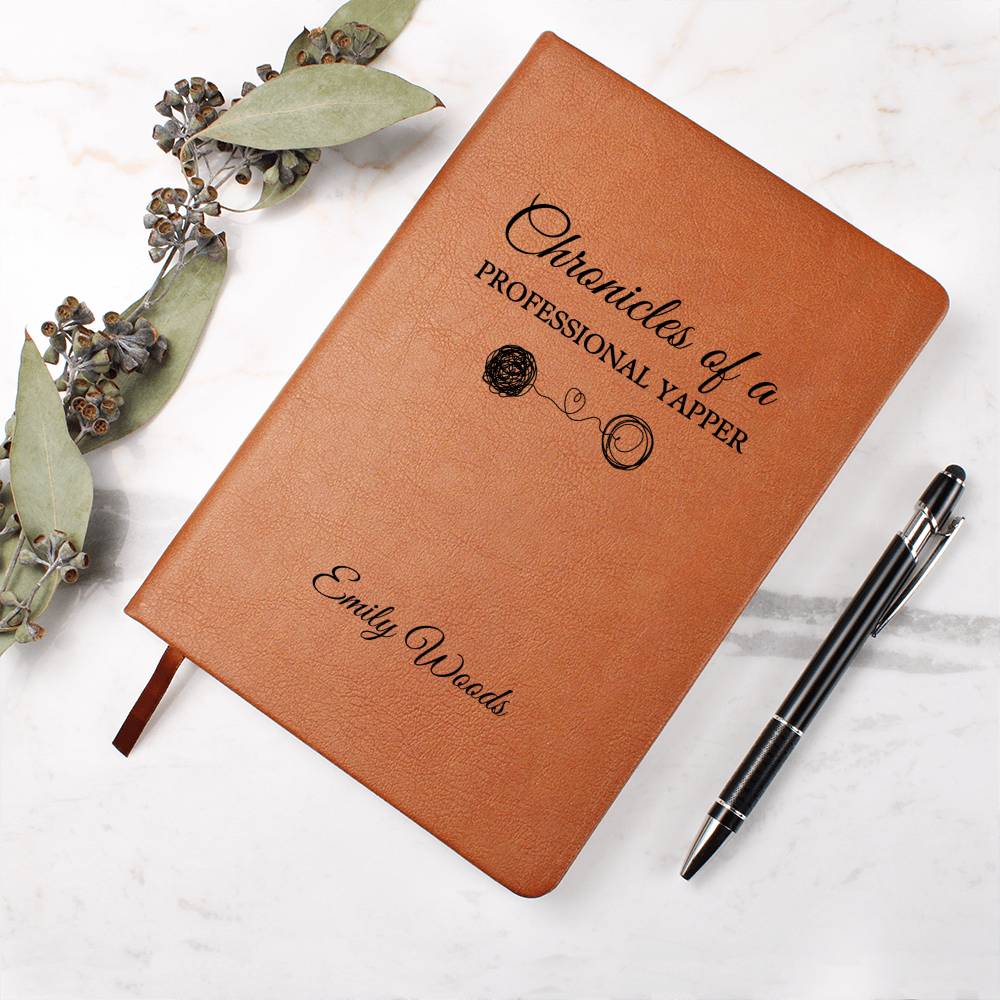 Chronicles of a Professional Yapper Journal Gifts For Her Gift For Friend Sarcastic Meme Tee Funny Y2K Certified Yapper Diary self love club