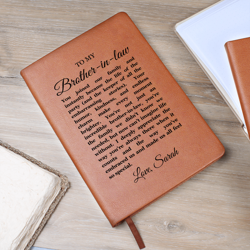 Birthday Gift for Brother in Law, Heartfelt Keepsake, Brother Journal, Brother in Law Appreciation, Thoughtful Sentimental Christmas Gift