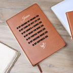 Personalized Name Leather Journal, Motivational Inspirational Quotes, In My Era Diary, Self Love Club, Dreams & Wellness Mental Health Gift