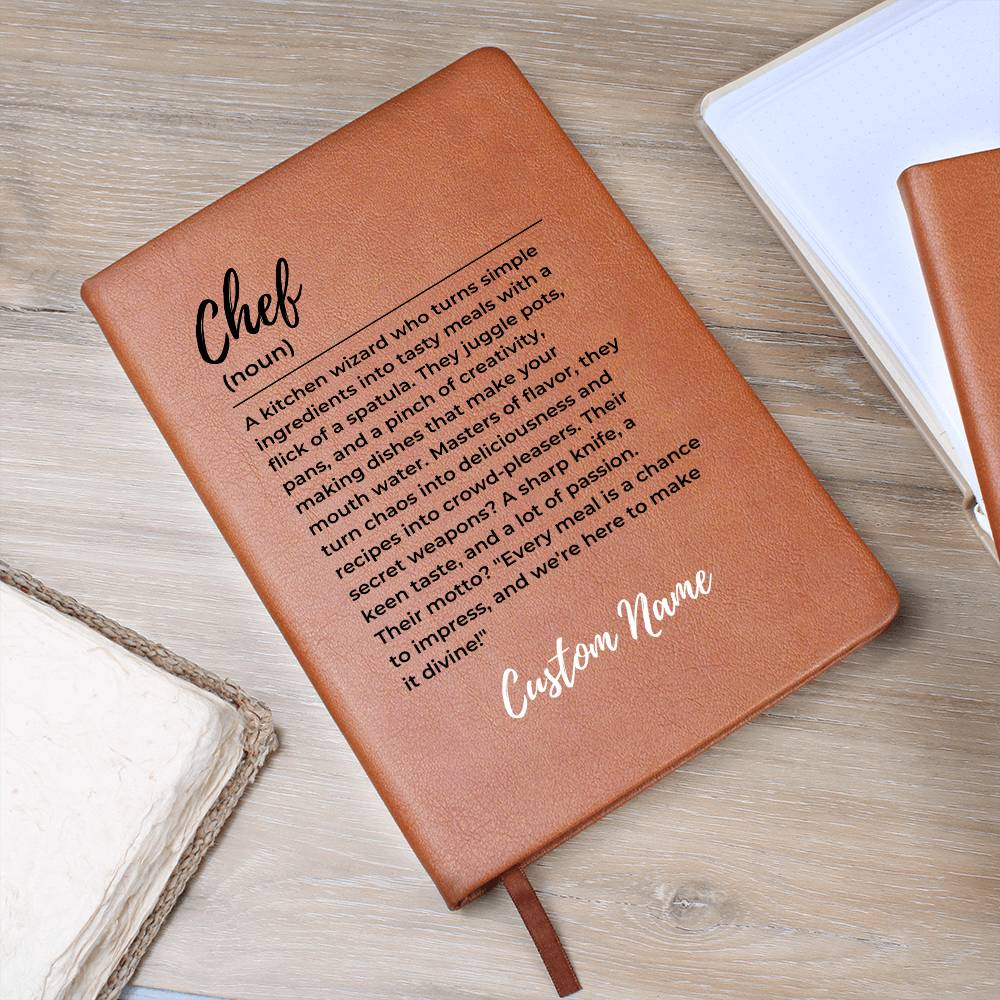Custom name chef journal, Christmas Gift for Chefs, Kitchen wizard, Cooking Journal, Blank Recipe Book, Chef appreciation Culinary gift idea
