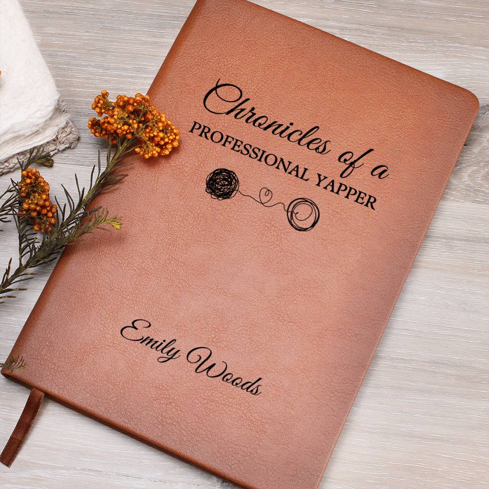 Chronicles of a Professional Yapper Journal Gifts For Her Gift For Friend Sarcastic Meme Tee Funny Y2K Certified Yapper Diary self love club
