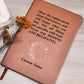 Personalized Name Leather Journal, Inspirational Christian Gift, Thoughtful Gift, Prayer Faith Based Motivational Believe in God Quote