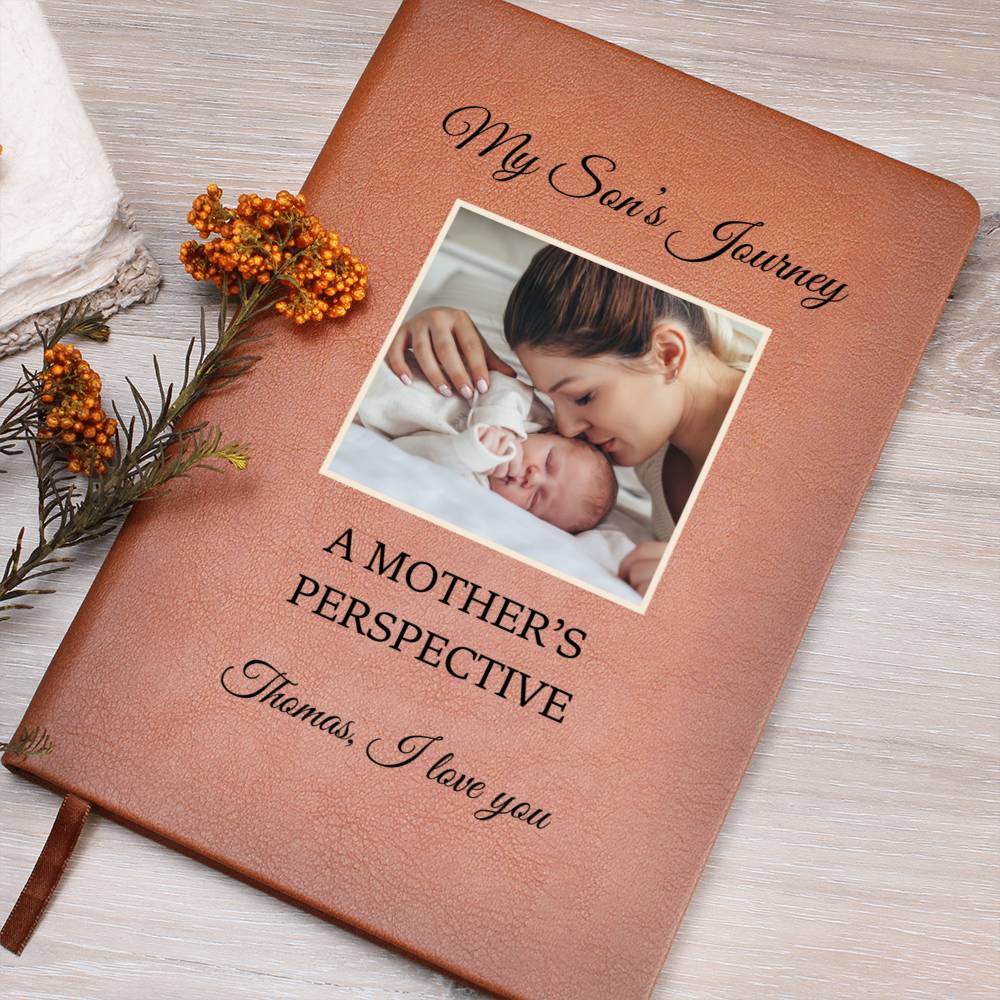 Letters To My Son Personalized Name Photo Notebook Custom Pregnancy Journal Baby Shower Gift for New Mom & Dad Boy Memory Book
