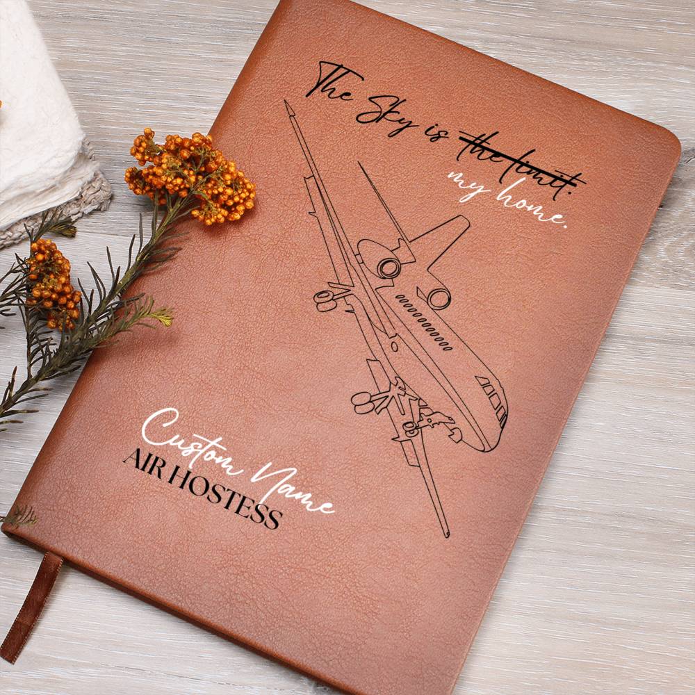 Flight Attendant Journal Gift, Gift for becoming flight attendant, Cabin crew Air Hostess Gift, stewardess Gift, airline aviation school
